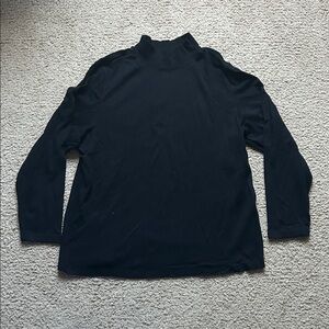 Karen Scott Black Mock Neck Shirt